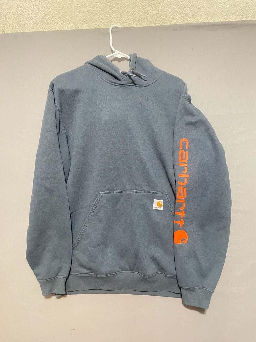Carhartt Signature Sleeve Logo Midweight Pullover Hoodie Blue